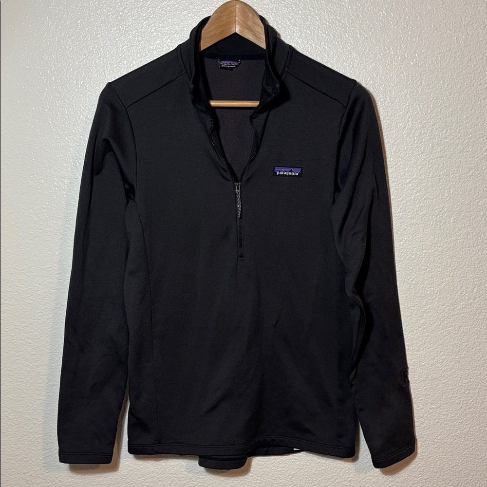 Patagonia Black Half Zip Pull Over Fleece Sz Medium | gorpcore | outdoor| hiking